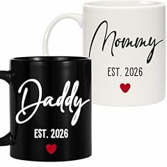 Mommy Daddy Mugs Est 2026