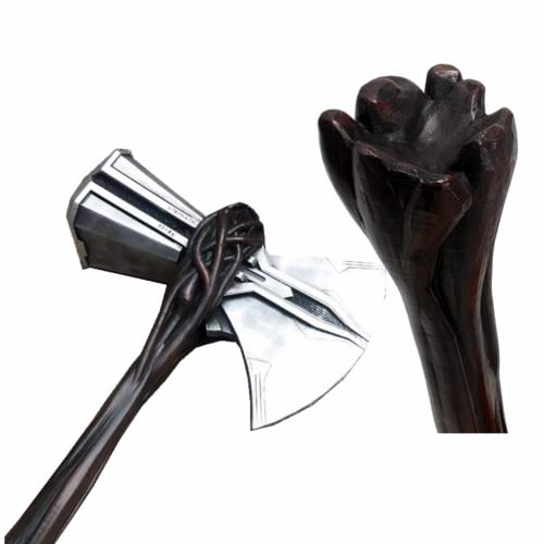 damdos Halloween Prop Cosplay Hammer Waffe 1:1 Größe PU Schaum Stormbreaker Thors Odinson Stormbreaker Axt Liebe und Thunders Hammer Sammler Cool Xmas Birthhdays Gifts (The 4th Axe)