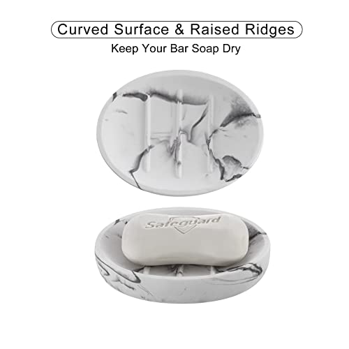 Iniunik Resin Soap Dish, Bar Soap Holder Shower Soap Dishes For Bar Soap, Marble Look Soap Bar Holder Soap Tray Soap Saver For Shower Bathroom Kitchen Sink #TOP5