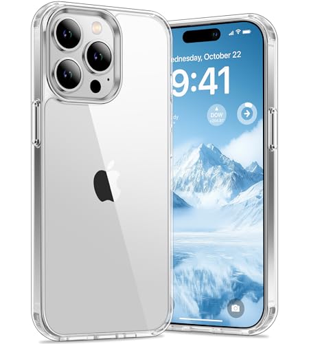 Vakoo Case for iPhone 14 Pro Max | Clear Anti-Yellowing Hard Back Military-Grade Drop Protection Supports Wireless Charging - Transparent