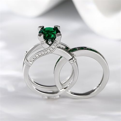 Image of Jeulia Diamond Band Rings for Women cz Sterling Silver Interchangeable Ring Sets Wedding Engagement Anniversary Promise Ring Bridal Sets