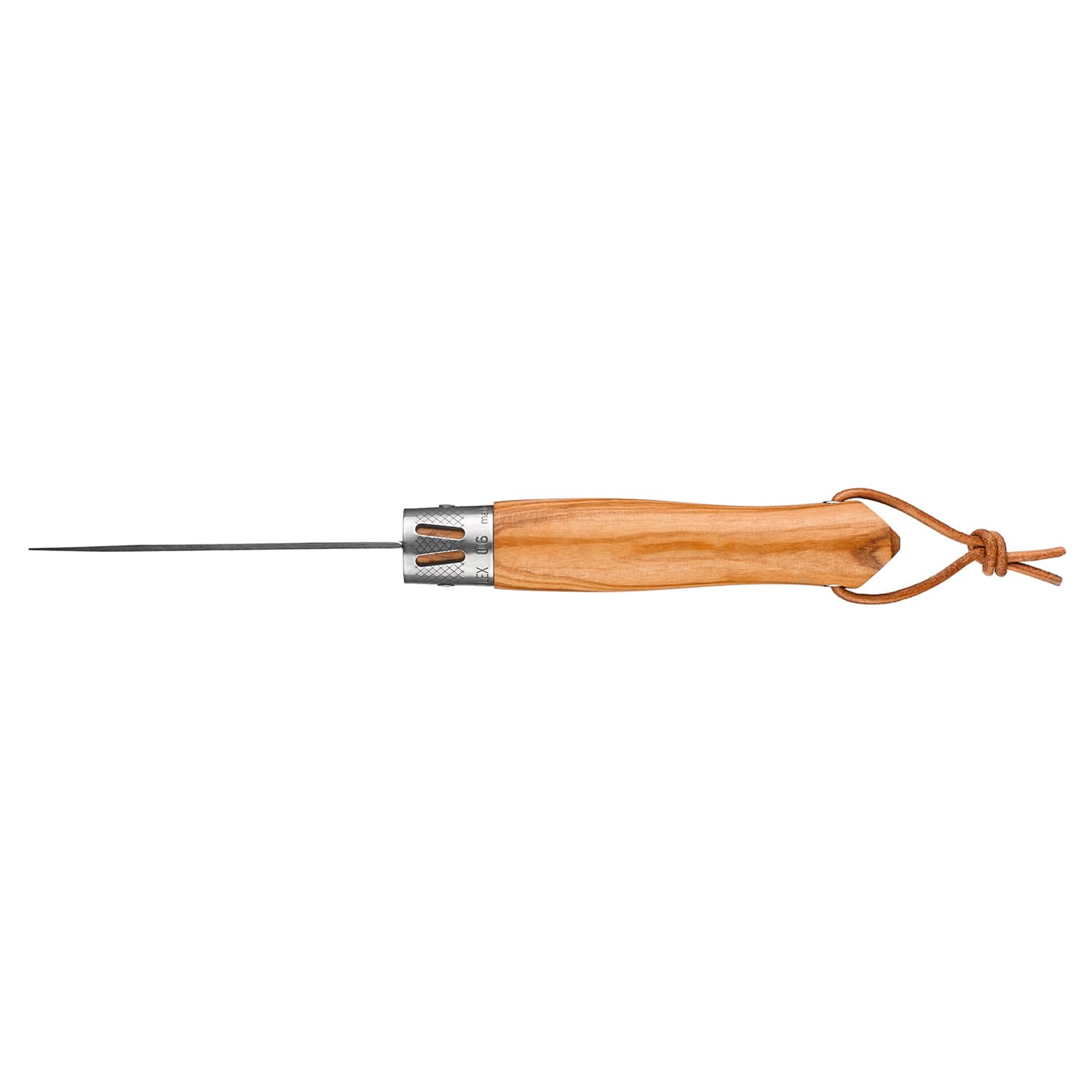 OPINEL - neo6 Opiflex Olivier - Coltello Tascabile Tradizionale - Lama 7 cm in Acciaio Inox, Manico in Legno d'Ulivo Verniciato a Grana Mediterranea, OPIFLEX Senza Blocco, Laccetto in Pelle