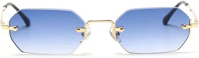 Lunettes de soleil rectangulaires Céline Triomphe - Métal doré polygonal UV400