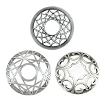 Hicello 3PCS Antique Silver Candle Topper, Jar Candle Lid Help Candles Burn Evenly, Illumia Lid Scented Candles Cover Accessories