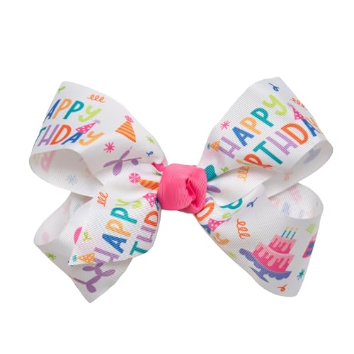 Lazo para el cabello de grogrén de 6 pulgadas con pinza para niñas y bebés