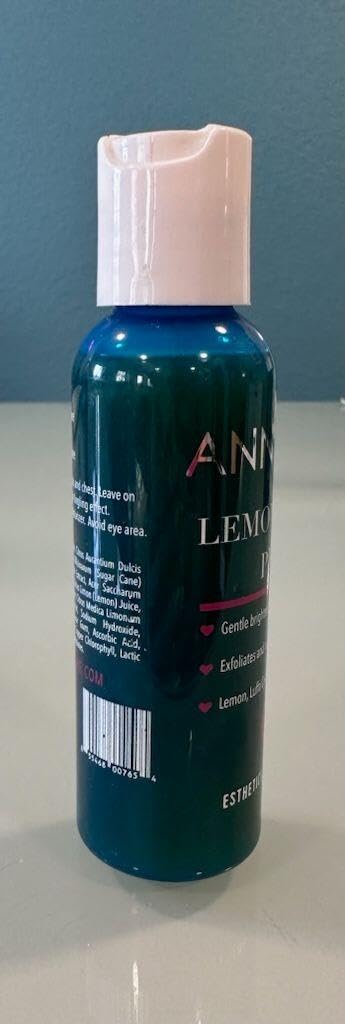 Lemon Luffa Peel - Lemon Glycolic Mask -All Natural Fruit Enzyme Brightening Face Mask w/Fruit Acids & Antioxidants Brightens Dull Complexion, Exfoliates & help w/Hyperpigmentation. (2oz)
