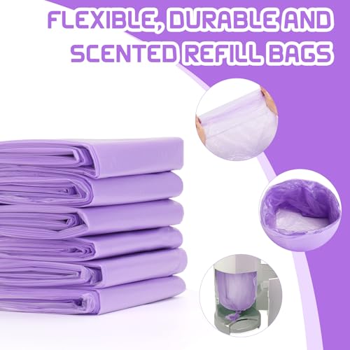 Image of Diaper Pail Refill Bags, 6 Pack Compatible with Dekor CLASSIC Regular Size Pail, Korbell, Diaper System, Holds up to 3000 Diapers