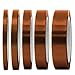 Selizo High Temp Tape, 5 Pack Multi - Sized 1/8", 15/64", 15/64", 15/32", 5/64", Heat Resistance Up to 280℃ (536℉)