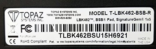 Image of Topaz T-LBK462-BSB-R SignatureGem 1X5 Backlit LCD Signature Capture Pad - USB /Virtual Serial.