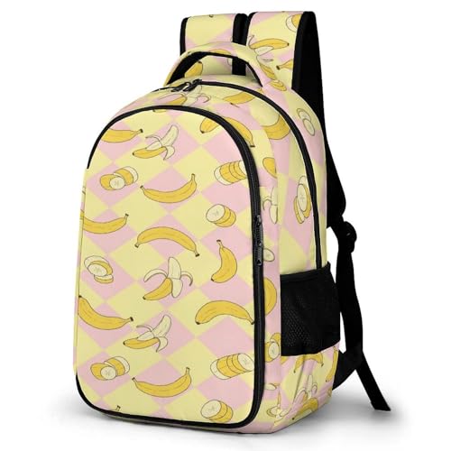 JOJOART Banana Cute Peeling Backpack Travel Casual Laptop Bag Daypack
