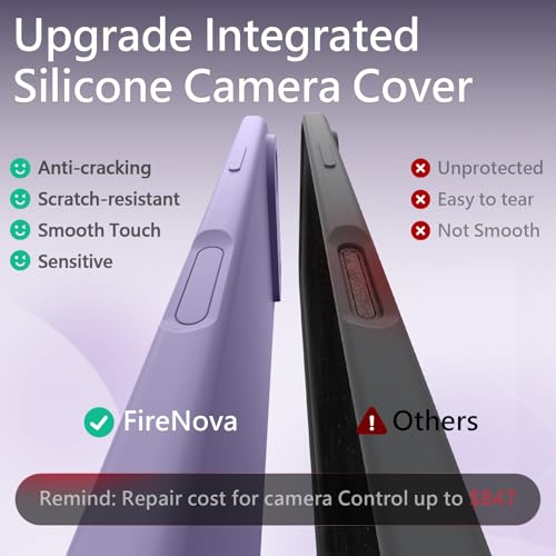 Image of FireNova Magnetic for iPhone Air Case, Compatible with MagSafe, [Integrated Silicone Camera Control Button] [Camera Protection] Microfiber Lining Phone Case for iPhone 17 Air, 6.5 inch, Clove Purple