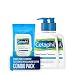 Cetaphil Daily Facial Cleanser Combo Twin Pack with 10 count Facial Wipes for Normal To Oily Skin, 16.0 Ounce, 3 Count