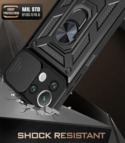 Image of Dazzle Bumper Back Case Cover Kick Stand for Xiaomi Mi 11 Lite 5G - Black Shutter
