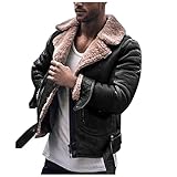 Lederjacke Herren Echtleder, Leder Motorradjacke Herren Leder Winterjacke Herren Warm Herren...