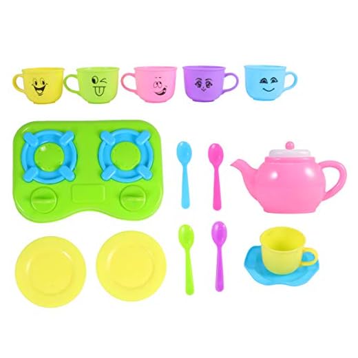 NUOBESTY 1 Set Princess Tea Party Set La Dida Musical Tea Party Set Kids Kitchen Accessories for Toddlers Children Birthday Party Supplies Favors