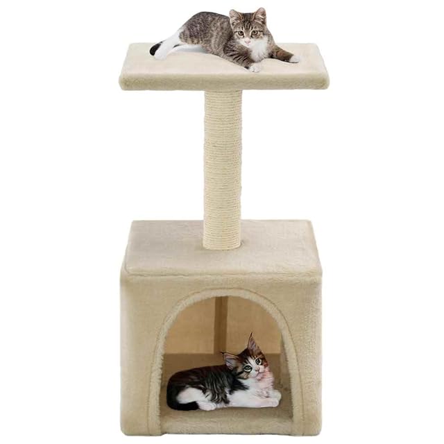 Foto 2 de 6 de vidaXL Rascador para Gatos con Poste de sisal 55 cm Beige