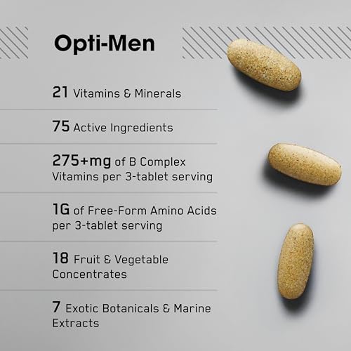 Optimum Nutrition Opti-Men, Vitamin C, Zinc and Vitamin D, E, B12 for Immune Support Mens Daily Multivitamin Supplement, 150 Count (Packaging May Vary) - Image 4
