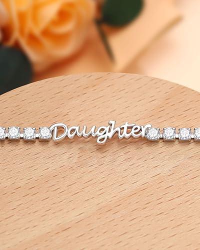 UNGENT THEM Happy Birthday Gifts-Mom Daughter Bestie Cubic Zirconia Tennis Bracelet Christmas Valentins's Day Gifts for Women Her Friends3
