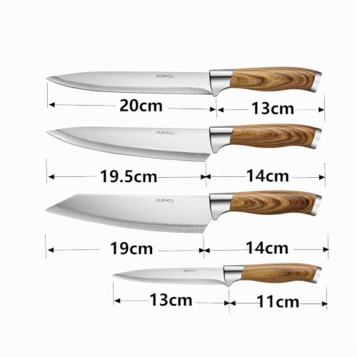 AURMOO Set de 6x Ensembles de Couteaux de Cuisine, Set Couteau Cuisine, – vue 2