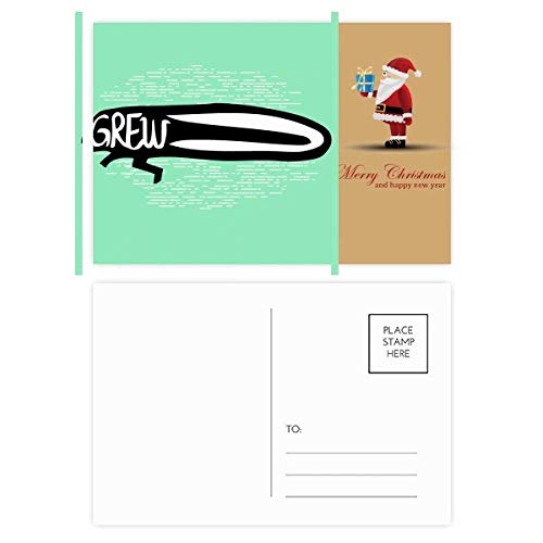 Lot de 20 cartes postales noires avec motif animal de père Noël pour vœux