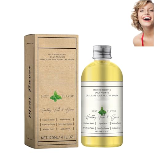 LETSIQS Aceite de Enjuague bucal Cocofresha, Aceite de Enjuague bucal de Menta orgánico Fuerte, Aceite de Enjuague bucal Totalmente Natural, Aceite de Enjuague bucal de Aceite de Coco, Aliento Fresco