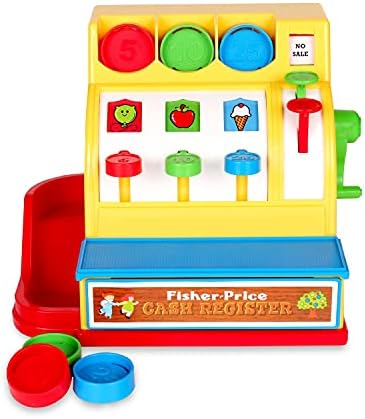 Basic Fun Fisher-Price Classic Toys - Retro Cash Register - Great Pre-School Gift for Girls and Boys, 1 ea (2073), for 24 months to 180 months