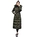 Produktbild KEERADS Damen Winterjacke Parka mit Fellkapuze Lang Warm Steppjacke Winter Mantel Jacke (XL,Grün)