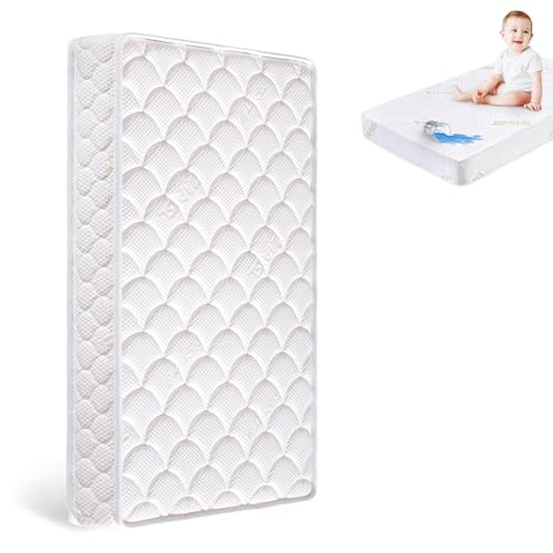 Image of Tiankehan Crib Mattress + Waterproof Mattress Fitted Sheets