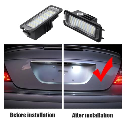 Luces de matrícula claras y estables para Skoda Superb Sedán con ajuste impermeable de 2 piezas 6