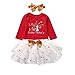 Produktbild Neugeborene Warme Unisex Baby Strampler Mit Hose Outfits Set Weihnachten Hirsch Druck Baby Kleidung Mädchen Jungen 0-6 Monate Lose Säugling Bodysuit Geschenk Festlich Kostüm Baby Overall