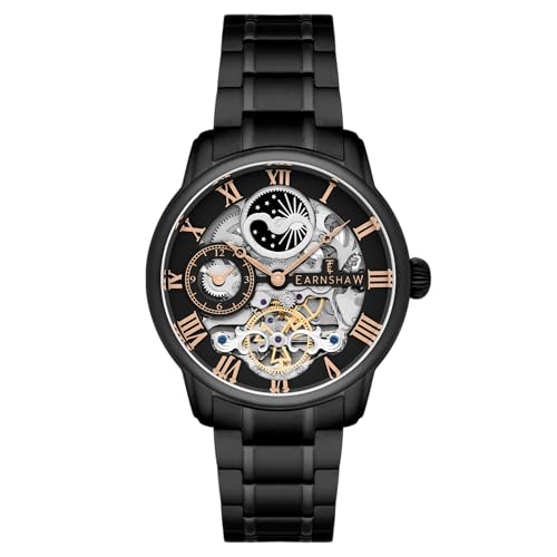 Thomas Earnshaw Montre Squelette Automatique pour Homme de 44 mm de Long avec Bracelet en Acier...