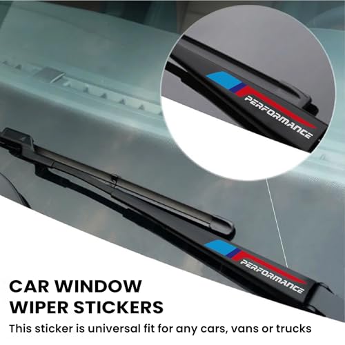 Image of 4Pcs Performance Sticker for Car Wiper Stickers All Cars Rear Wiper Car Sticker Exterior Decal Vinyl (Multicolor)