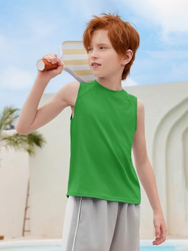 Haloumoning Boys Tank Tops Athletic Sleeveless Crewneck T-Shirts Kids Undershirts 5-14 Years2