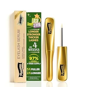 Eyelash Serum – Fast Acting Lash Growth Serum with Biotin Peptides Hyaluronic Acid for Longer Fuller Stronger Lashes in 2-4 Weeks – Vegan, Without Prostaglandin, Safe for Sensitive Eyes, 5ml