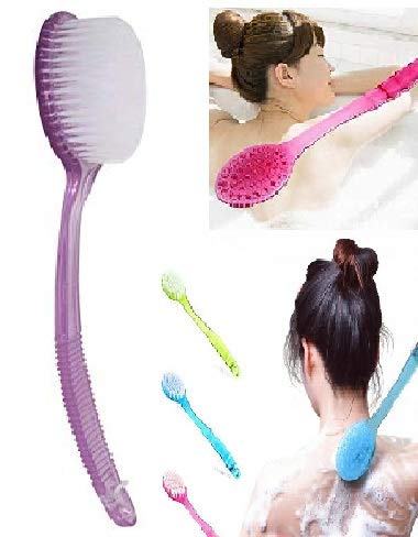 Boxo Long Handle Bathing Body Brush with Soft Comfortable Bristles Back Body Scrubber for Men and Women (Pink) Pack Of 1-image-5