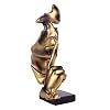 JMAHM Ornamenten Stilte is Gouden Beeldje Beeldje Beeldjes Hars Oversized Decoratie Ambachten voor Thuis Woonkamer (28cm…
