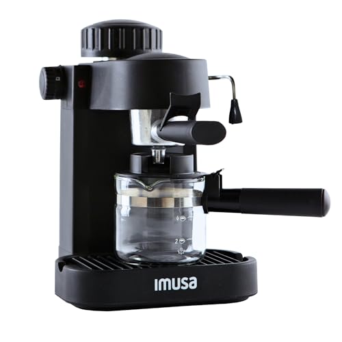 IMUSA Electric Espresso Cappuccino Maker 4 Cup Capacity with Milk