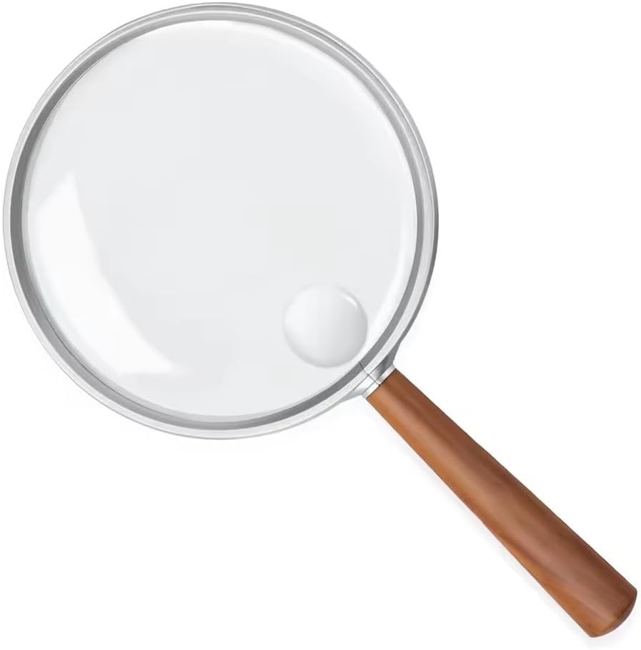 VIDI Handheld Reading Magnifier 10X 20X Shatterproof Lens Lighted Magnifying Glass