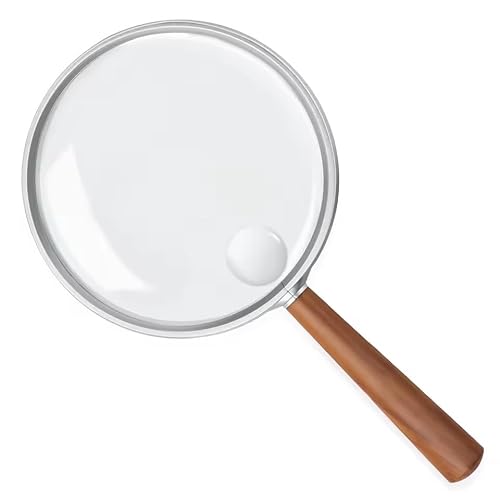MQPALZKD Handheld Reading Magnifier 10X 20X Shatterproof Lens Lighted Magnifying Glass