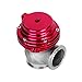 Hiwowsport 38MM Turbo Exhaust Manifold External V-band Wastegate dump pipe valve (Red)