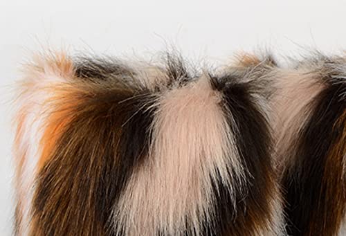 YESBOR Women's Winter Faux Fur Boots Round Toe Warm Fuzzy Fluffy Furry Snow Boots Flat Shoes3