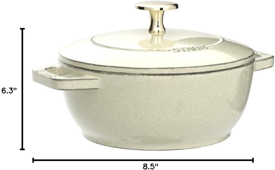 Staub Wa-NABE Campagne S 6.3 inches (16 cm) Double-Handed Casting, Enameled Pot, Rice, Induction Compatible, Wa-NABE 40501-476