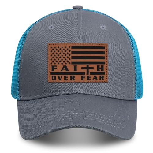 Image of Jesus Hat Christian Gifts for Men American Flag Hats Faith Over Fear Hat Fathers Day Christmas Birthday Gifts for Friend