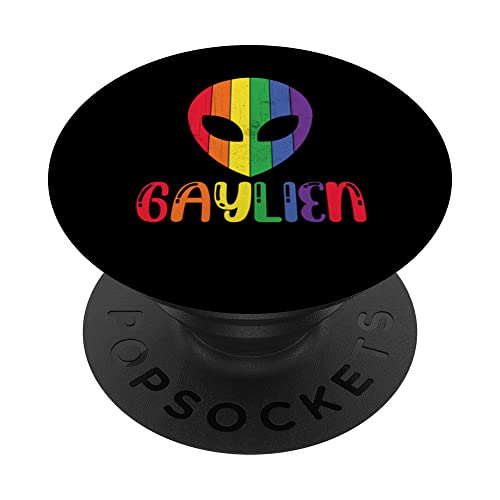 Gaylien Rainbow Alien Ufo | LGBTQ | Pride Month PopSockets PopGrip Interchangeable