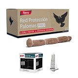 Remi Hogar Pack Red Anti Palomas y Gatos (5 Metros) + 50 Clips de Fijación + Adhesivo Color Piedra-Marrón | Cobertura Total 25 Metros Cuadrados | Adaptable a Otros tamaños