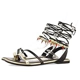 Black GIOSEPPO Sandalias Piel Abalorios Millie