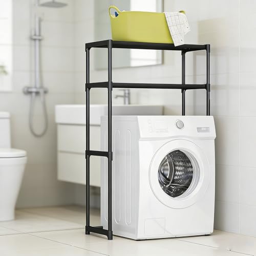 LCNDKF Over the Washer Storage Shelf – Organizador de sala de lavandería para el espacio de lavado, estante de lavado de múltiples niveles para almacenar detergentes y ropa