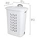 Sterilite 3-Pack Ultra Wheeled Hamper, Laundry Basket w/ Flip-Top Lid & Retractable Handle - Plastic Rolling Clothes Storage Cart with Ventilated Holes for Home, Apartment or Dorm