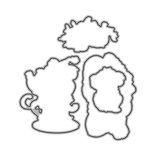 Animals Dies and Stamp Sets for Card Making DIY Scrapbooking Koalas Metal Cutting Die and Transparent Silicone Seal Stamping Stamp for Paper Crafting Handmade Crafts Koala-Ty Time Words Stamps - Image 3