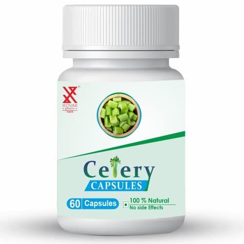 Celery Capsule | Aid Good Digestion, Boost Immunity, Support Weight Loss, Control Blood Pressure and Cholesterol | Xovak Pharmtech Celery Capsule | Aid Good Digestion, Boost Immunity, Support Weight Loss, Control Blood Pressure and Cholesterol | Xovak Pharmtech